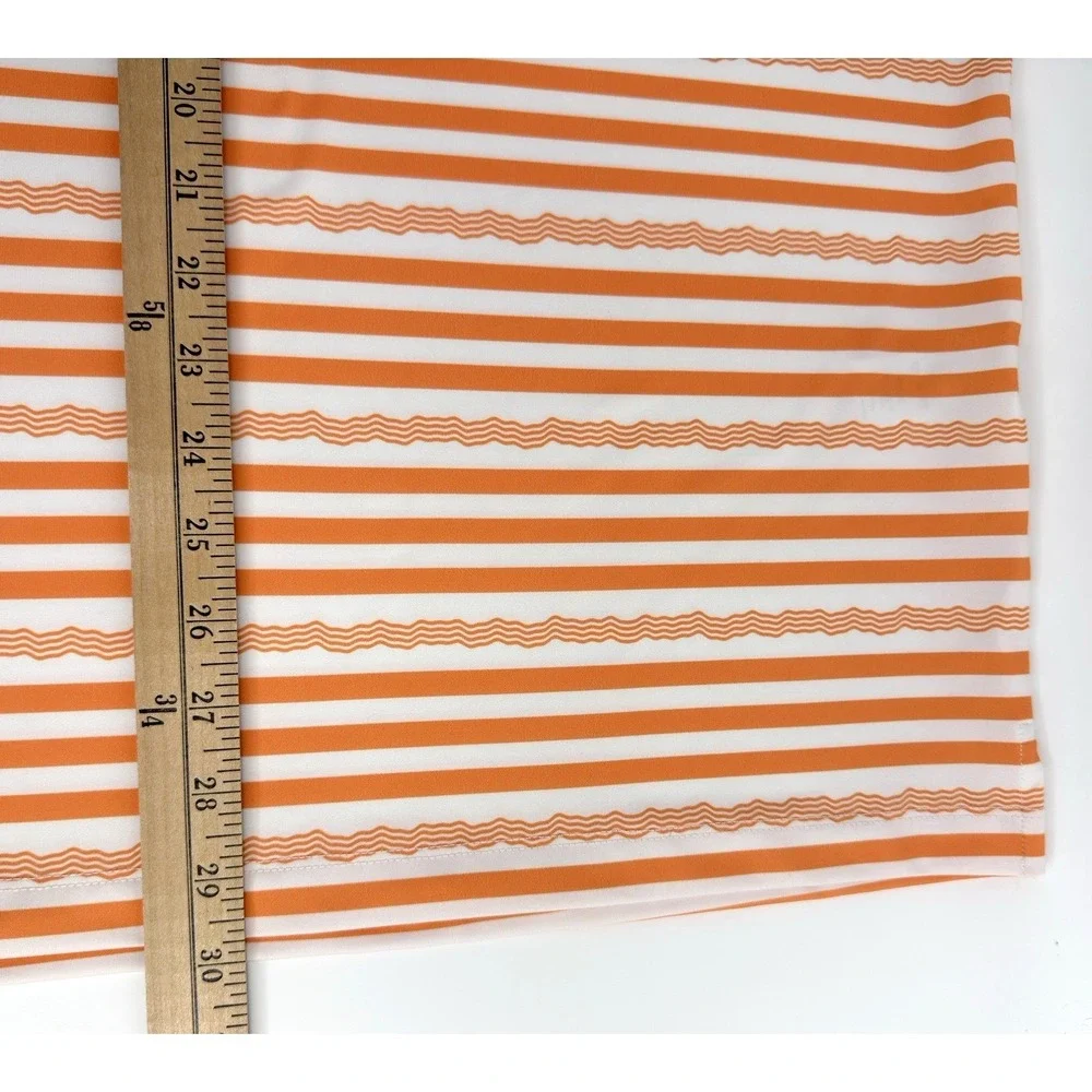 Bad Birdie Polo Shirt Men XL‎ Orange Stripe Golf Performance Stretch